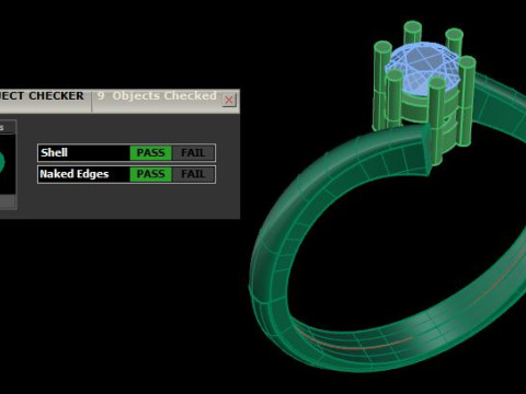 Wedding ring for daimonds 3D Модель