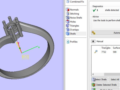 Wedding ring for daimonds 3D Модель