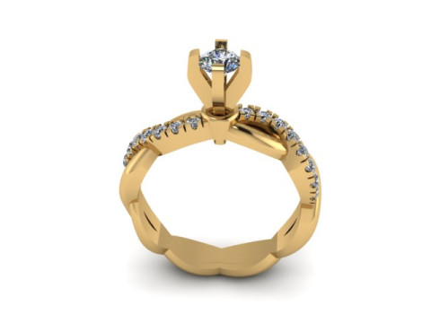 Solitair ring for daimonds 3D Модель