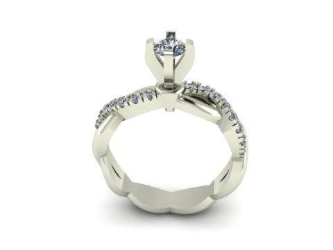 Solitair ring for daimonds 3D Модель