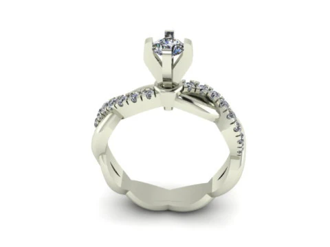 Solitair ring for daimonds 3D Model