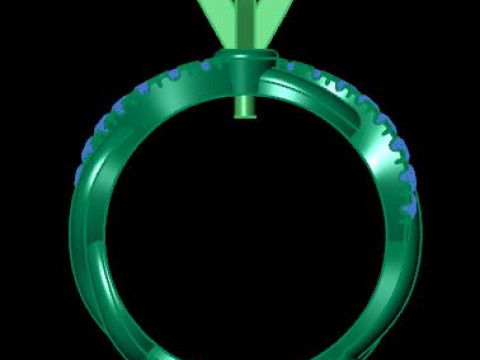Solitair ring for daimonds 3D Модель