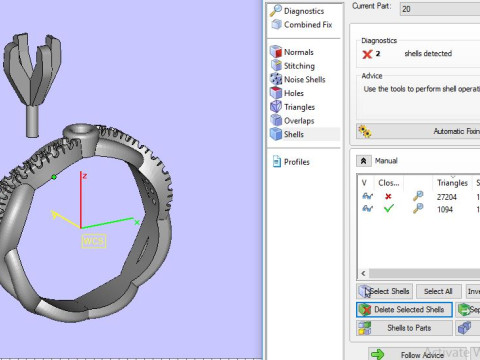 Solitair ring for daimonds 3D Модель