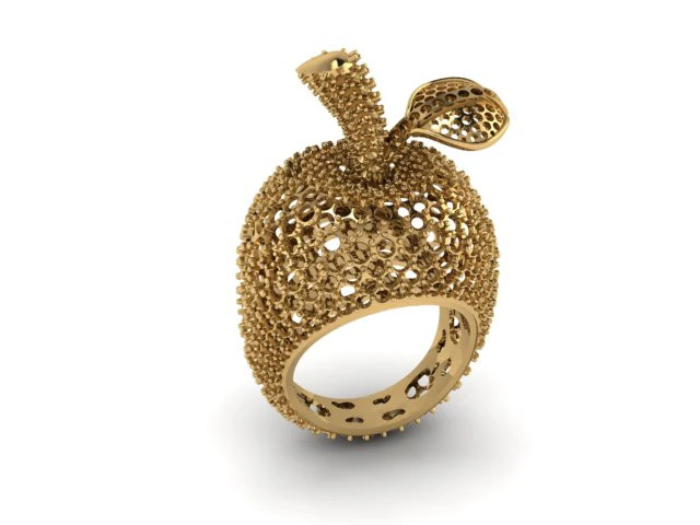 Apple ring 3D Model .c4d .max .obj .3ds .fbx .stl .blend 