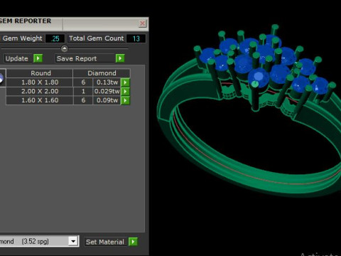 Lite weight ring for daimonds Modèle 3D
