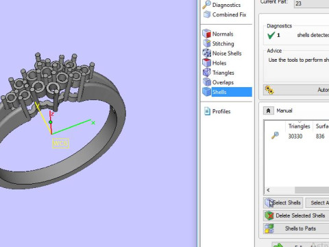 Lite weight ring for daimonds Modèle 3D