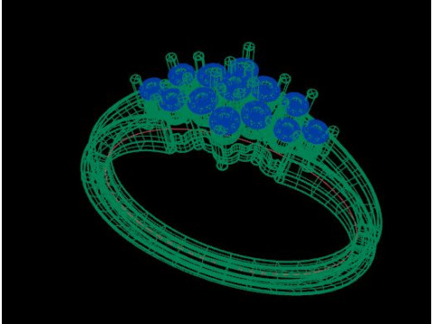 Lite weight ring for daimonds Modèle 3D