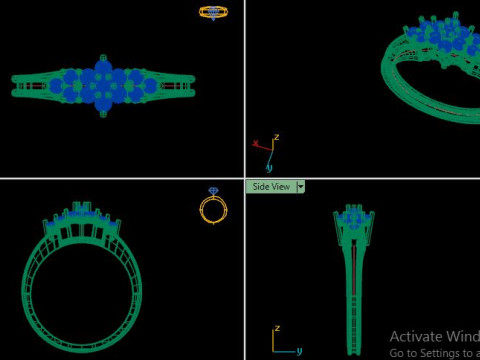 Lite weight ring for daimonds Modèle 3D