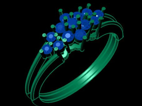Lite weight ring for daimonds Modèle 3D