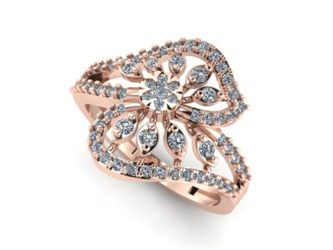 Modern Fashion Diamond Bridal Ring Modelo 3D