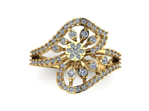 Modern Fashion Diamond Bridal Ring Modelo 3D