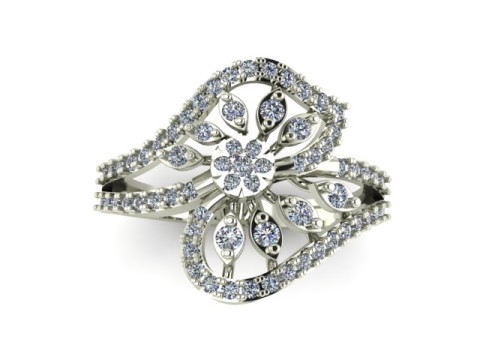 Modern Fashion Diamond Bridal Ring Modelo 3D