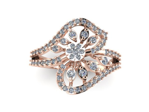 Modern Fashion Diamond Bridal Ring Modelo 3D