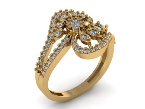 Modern Fashion Diamond Bridal Ring Modelo 3D