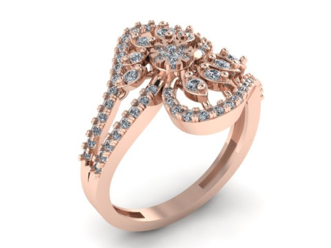 Modern Fashion Diamond Bridal Ring Modelo 3D