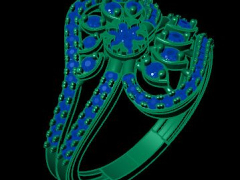 Modern Fashion Diamond Bridal Ring Modelo 3D