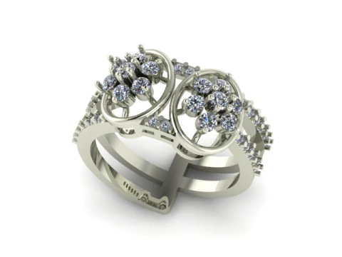 Modern Fashion Diamond Ring 3D Model