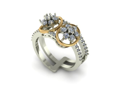 Modern Fashion Diamond Ring Modelo 3D