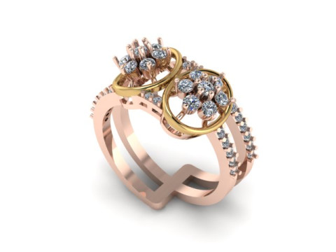Modern Fashion Diamond Ring Modelo 3D