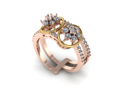 Modern Fashion Diamond Ring 3D Model