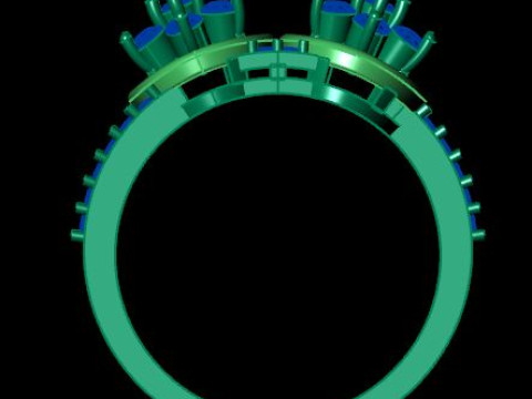 Modern Fashion Diamond Ring Modelo 3D