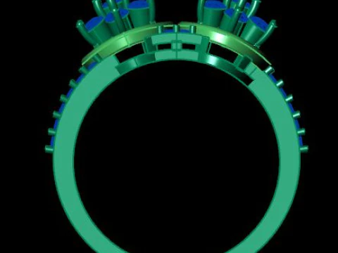 Modern Fashion Diamond Ring 3D Model