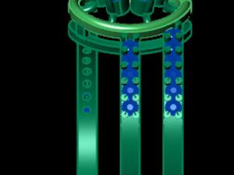 Modern Fashion Diamond Ring Modelo 3D