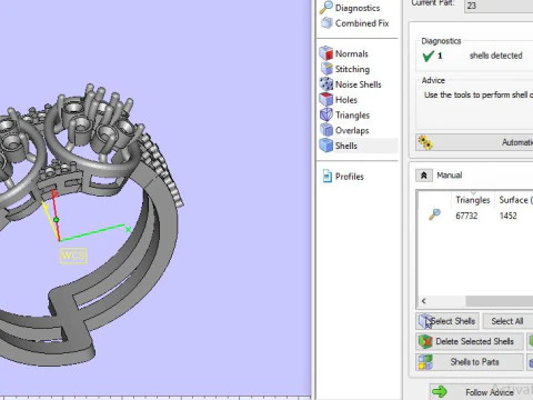 Modern Fashion Diamond Ring 3D Model