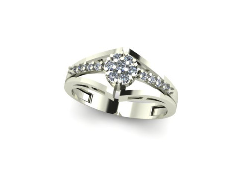 Modern Fashion Diamond Ring 3D Model
