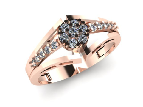 Modern Fashion Diamond Ring 3D Model