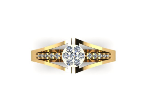 Modern Fashion Diamond Ring 3D Model