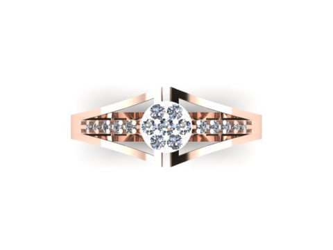 Modern Fashion Diamond Ring 3D Model