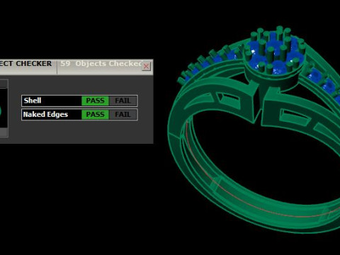 Modern Fashion Diamond Ring 3D Model