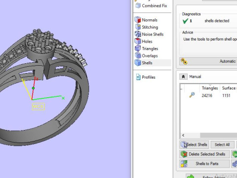 Modern Fashion Diamond Ring 3D Model