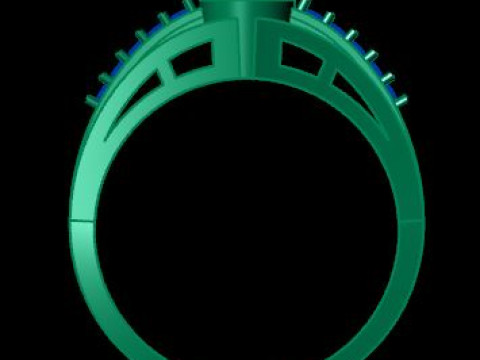 Modern Fashion Diamond Ring 3D Model