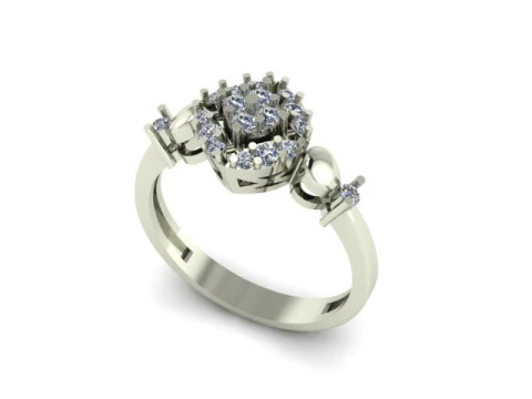 Fashion ring for daimonds 3D Model