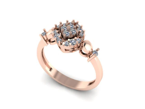 Fashion ring for daimonds 3D Model