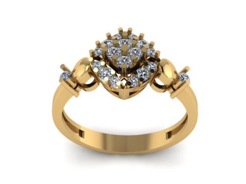 Fashion ring for daimonds 3D Модель