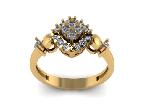 Fashion ring for daimonds 3D Model