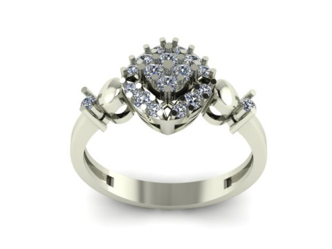 Fashion ring for daimonds 3D Модель