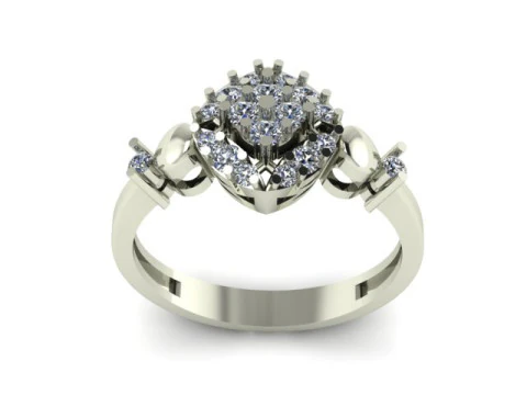 Fashion ring for daimonds 3D Model