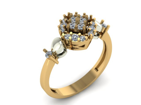 Fashion ring for daimonds 3D Модель