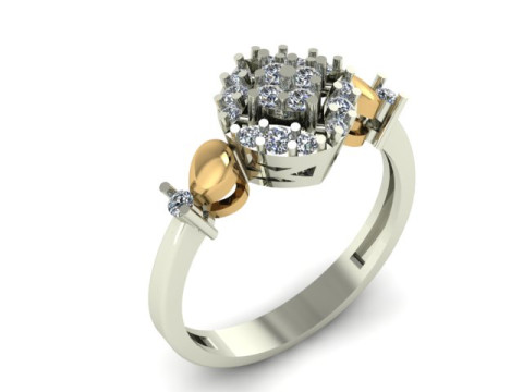 Fashion ring for daimonds 3D Модель