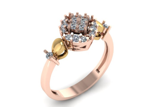 Fashion ring for daimonds 3D Модель