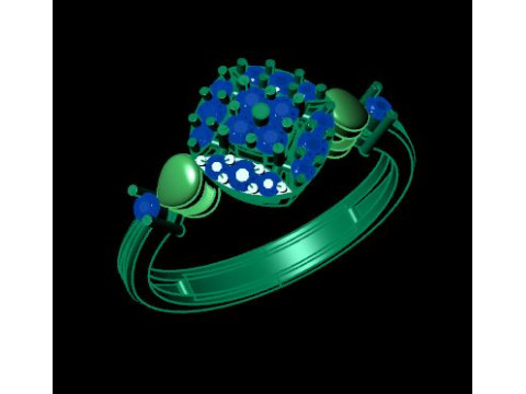 Fashion ring for daimonds 3D Модель
