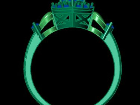 Fashion ring for daimonds 3D Модель