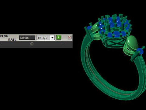 Fashion ring for daimonds 3D Модель
