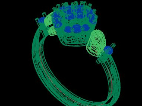 Fashion ring for daimonds 3D Модель