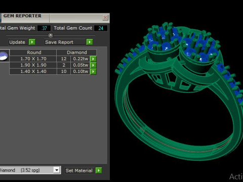 Women ring Model 3D