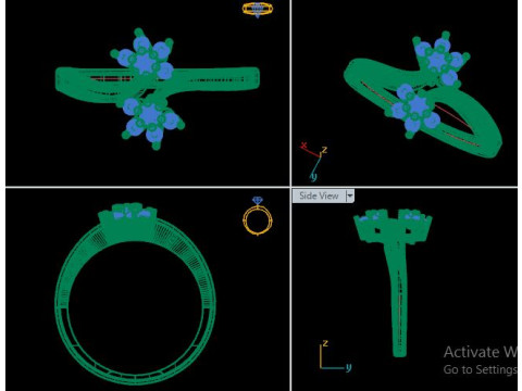 Fancy ring Model 3D
